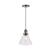 Laura Ashley Isaac Pendant Brushed Chrome / Nickel